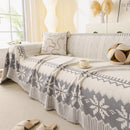 Thick Jacquard Couch Cover for Sectional Sofas, Cozy Washable Sofa Cover Throw Blanket