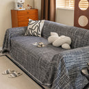 Boho Woven Sofa Throw Cover, Modern Soft Couch Protector for Pets & Living Room Decor