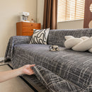 Boho Woven Sofa Throw Cover, Modern Soft Couch Protector for Pets & Living Room Decor