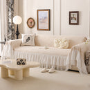 French Chic Style Ruffle Floral Cover Throws for Sofas, Decorative Couch Covers