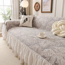 French Chic Style Ruffle Floral Cover Throws for Sofas, Decorative Couch Covers