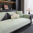 Houndstooth Ice Silk Breathable Sofa Cover, Modern Non-Slip Summer Couch Protector