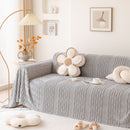 Modern 3D Water Ripple Sofa Cover, Non-Shedding Cream Style Furniture Protector Throw