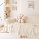 Modern 3D Water Ripple Sofa Cover, Non-Shedding Cream Style Furniture Protector Throw