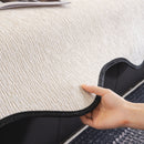 Chenille Couch Cover with Scalloped Edge, Non-Slip Modular Slipcover Sectional