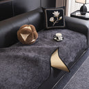 Chenille Couch Cover with Scalloped Edge, Non-Slip Modular Slipcover Sectional