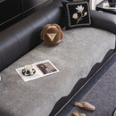 Chenille Couch Cover with Scalloped Edge, Non-Slip Modular Slipcover Sectional