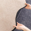 Chenille Couch Cover with Scalloped Edge, Non-Slip Modular Slipcover Sectional