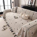Thick Plush Sofa Cover Throw for Couch, 3D Textured Herringbone Washable Slipcover