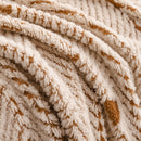 Thick Plush Sofa Cover Throw for Couch, 3D Textured Herringbone Washable Slipcover