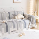 Chenille Sofa Cover Throw, Smile Couch Cover Blanket Throws for Couches, Soft Sofa Towel