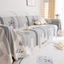 Chenille Sofa Cover Throw, Smile Couch Cover Blanket Throws for Couches, Soft Sofa Towel