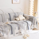 Chenille Sofa Cover Throw, Smile Couch Cover Blanket Throws for Couches, Soft Sofa Towel