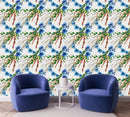 Elegant Blue Little Flowers Wallpaper Vogue
