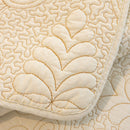 Baroque Floral Quilted Cotton Sofa Cover, Non-Slip Washable Couch Protector