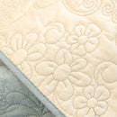 Baroque Floral Quilted Cotton Sofa Cover, Non-Slip Washable Couch Protector