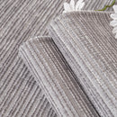 Plush Solid Color Striped L-Shaped Sofa Slipcovers, Washable Non-Slip Textured Furniture Covers