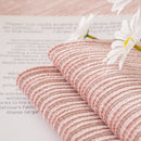Plush Solid Color Striped L-Shaped Sofa Slipcovers, Washable Non-Slip Textured Furniture Covers