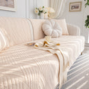 Quilted Geometric Cotton Sofa Cover, Non-Slip & Thick Padded Furniture Covers