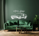 Delorean Perspective Metal Car Wall Art - NC1218
