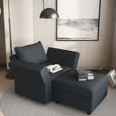 Ainfox 2 Seats Recline sofa Convertible Sofa Couch with Storage