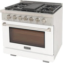 Kucht 36" Freestanding Professional Gas Range Liquid Propane KFX3600X/LP-W
