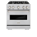 ZLINE 30" Dual Fuel Range, Gas Cooktop, Electric Convection Oven Stainless Steel, CDR30