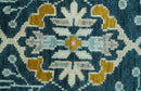 Custom Made Traditional Donegal Design Blue Hand Knotted wool area rug