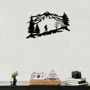 Mountain Backpacker Metal Wall Art – Hiking Outdoor Adventure Wall Decor