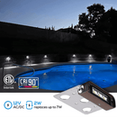 ELA02 8-Pack 4 Inch 2W 2700K/5000K LED Retaining Wall Lights, Hardscape 12V Low Voltage Landscape Lights