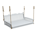 Keystone Amish Co. 6 Foot York Recycled Plastic Swing Bed, Bright White