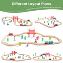 Tiny Land® Wooden Train Set for Children 39 Pcs