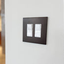 CleanPlate Wall Plate in Bronze for Rocker Switches