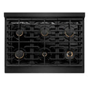 ZLINE 36" Paramount Gas Rangetop Black Stainless Steel Champagne Bronze SRTBZ-36-CB