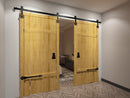 Non-Bypass Sliding Barn Door Hardware Kit - Star Design Roller