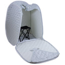 Personal Foldable Steam Sauna for Weight Loss, Detox, Relaxation at Home, 60 Minute Timer, 800 Watt Steam Generator, Chair Included (Silver)