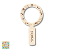 Unfinished Wood Explorer Tracks Magnifying Glass | Wild at Play | 1pc |  8" | 1/4" Wood | DIY Craft Cutout |