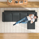 Ainfox Modular Sectional Sofa Couch with Storage Seat Sectional Couch Set 4 Seats +1 Ottoman