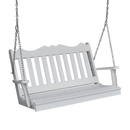 Keystone Amish Co. 5 Foot York Composite Porch Swing, Bright White