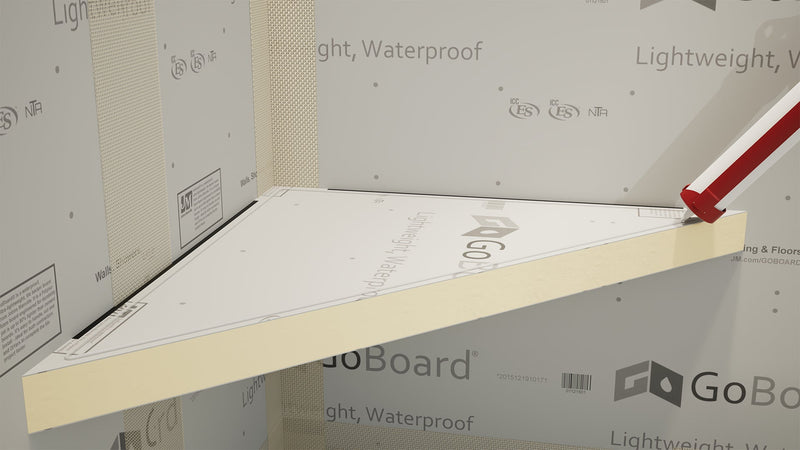 The Original Floating Corner Shower Bench Kit™ with GoBoard®