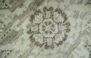 Traditional Turkish Design Beige And Brown Hand Knotted Custom Made wool rug