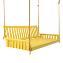 Keystone Amish Co. 5 Foot Franklin Porch Swing Bed, Canary Yellow Paint