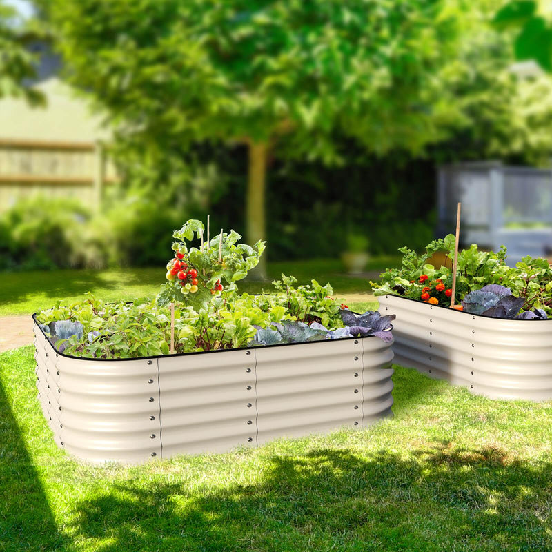 17" Tall, 12-in-1  Raised Garden Bed in Ivory