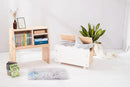 calla Solid Wood Jigsaw Shelf with Removable Legs