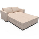 Ainfox 6-Seat Modular Sectional Sofa Sleeper Sofa Flannel Sofa with Storage Seat Beige