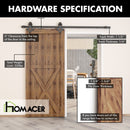 Non-Bypass Sliding Barn Door Hardware Kit - Diamond Design Roller