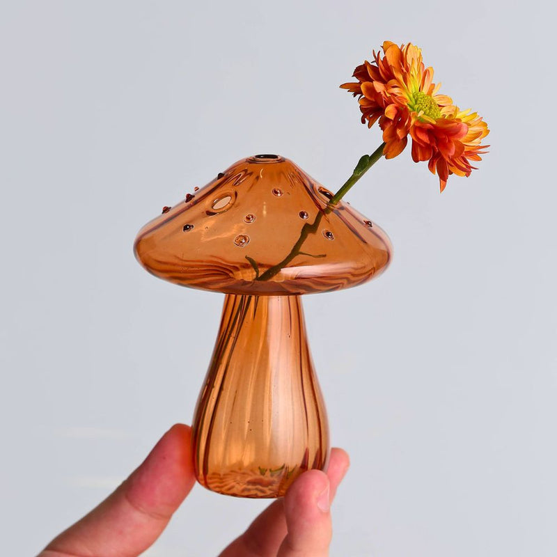 Vibrant Mushroom Glass Vases