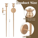 2-Pack Golden Candle Holder Torch Wall Light, Electronic Candle Wall Scone
