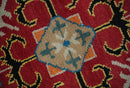 Custom Made Colorful Black, Maroon and Beige Traditional Mamluk Design wool Rug