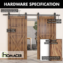 Non-Bypass Sliding Barn Door Hardware Kit - Classic Design Roller